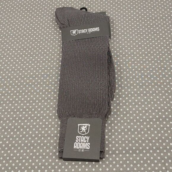 MEN'S STACY ADAMS SILKY DRESS SOCKS. BASIC COLORS. - Picture 1 of 2